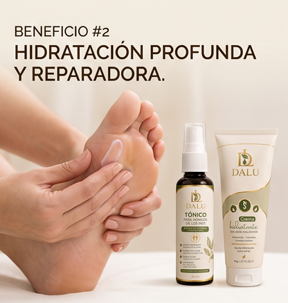 DermaSoft™ | KIT DALÚ | Tónico Antihongos + Crema Hidratante para Pies
