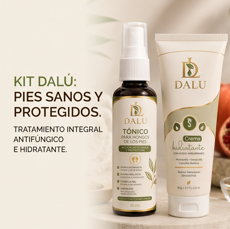DermaSoft™ | KIT DALÚ | Tónico Antihongos + Crema Hidratante para Pies